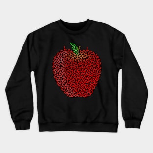 Apple Shaped Maze & Labyrinth Crewneck Sweatshirt